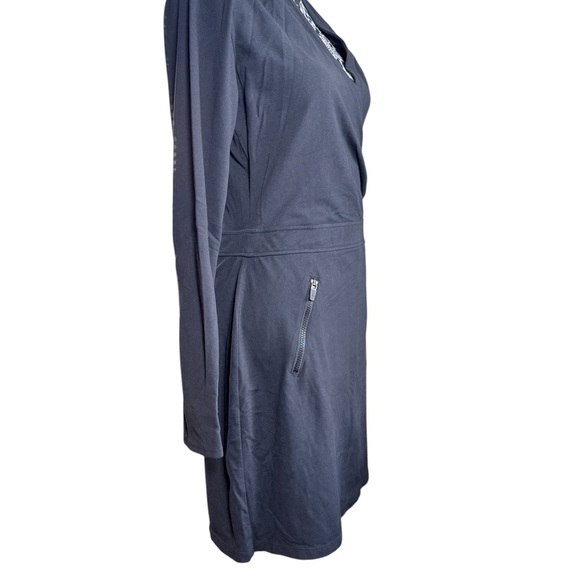 Athleta Charcoal Long Sleeve Dress M - Picture 3 of 8